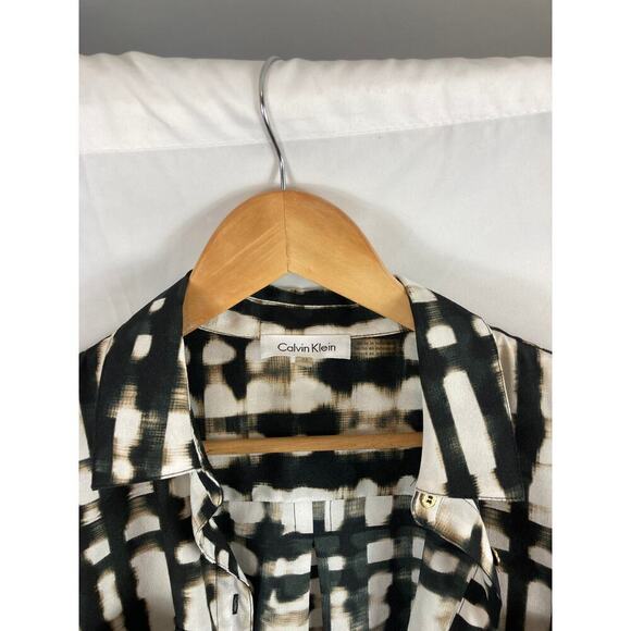 Calvin Klein Patterned Button Down Shirt Size XS - Picture 2 of 4